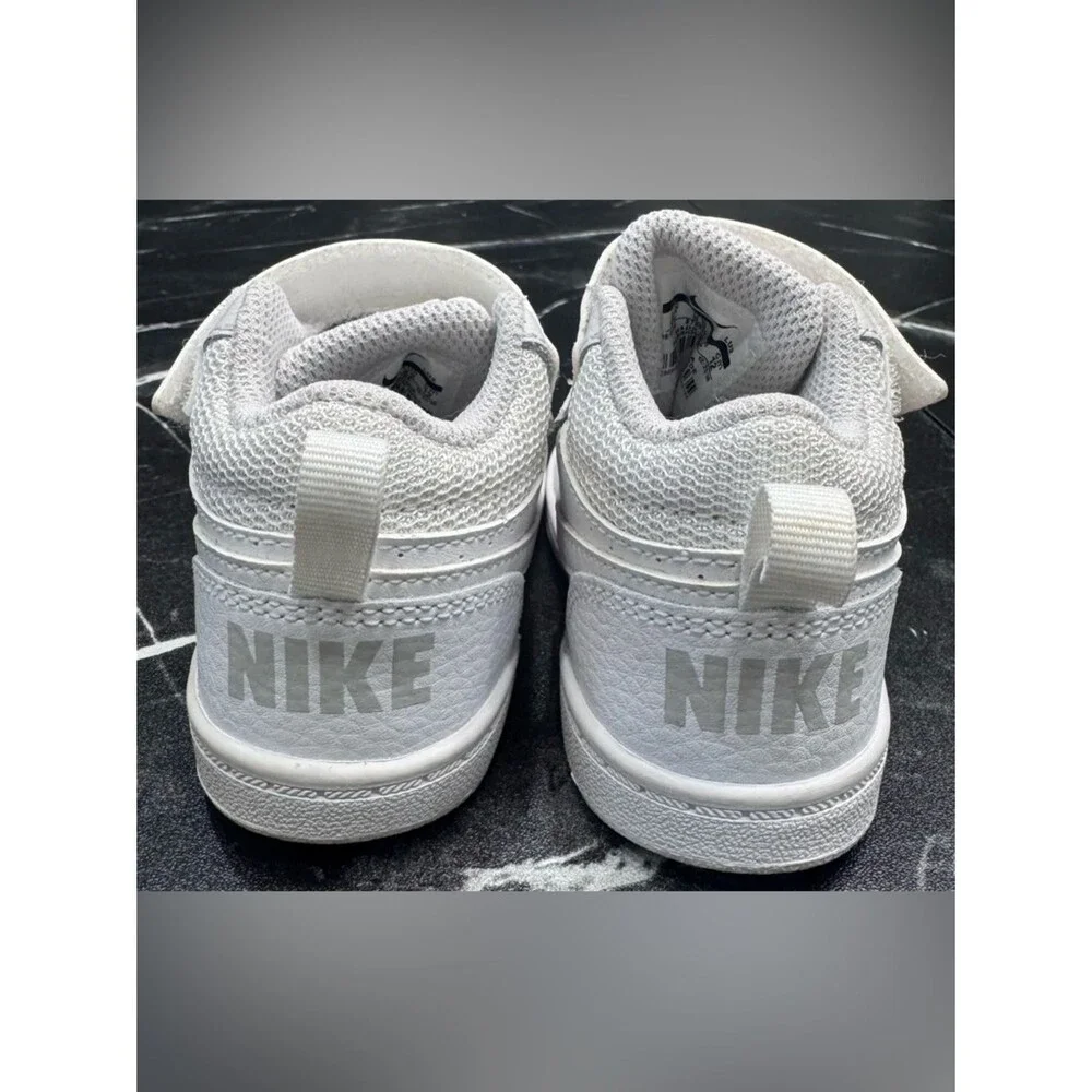 Nike Kids High Top Sneakers White Gray Toddler 6C BNWOB Hook Loop